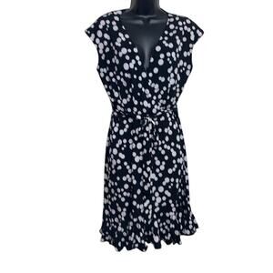 Size 12P Glamour black and white polka dot dress.